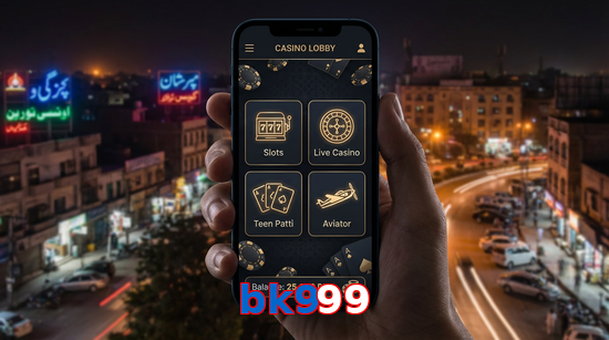 Main screen of Bk999 app page for PK players